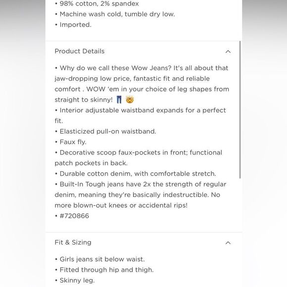 NWT- Old Navy - girl’s XL (14-16). Two Skinny Jeans - Picture 3 of 10